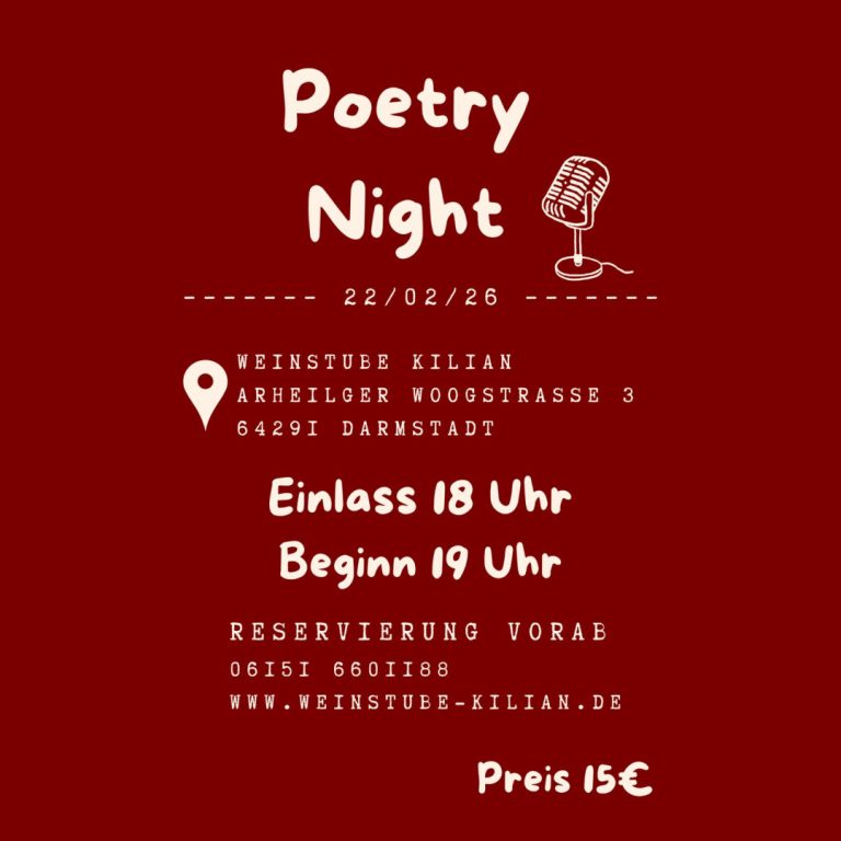 Poetry Night 22.2.2026